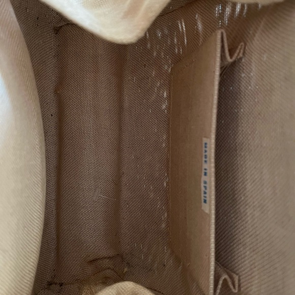 Vintage straw purse with Leather handles accent Color Brown Made in Spain - Picture 4 of 7